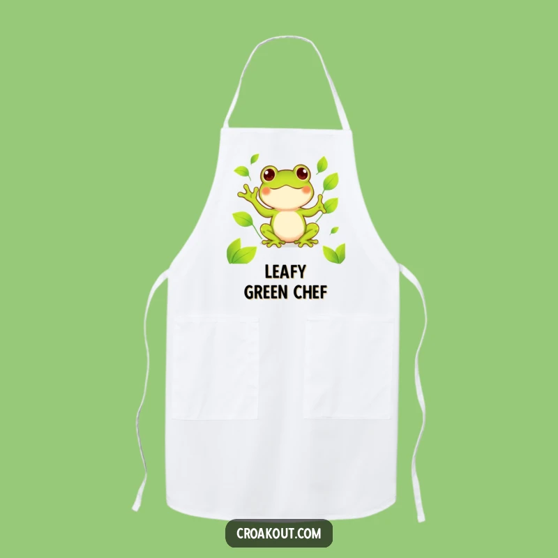Funny Kawaii Frog Juggling Apron: Happy Amphibian Wear for Cheerful Cooking