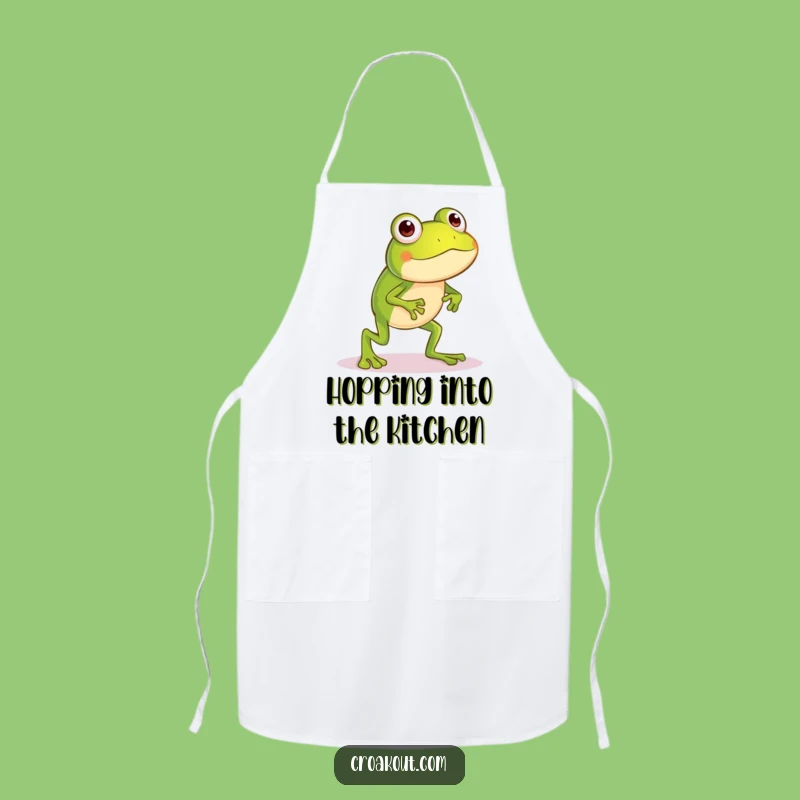 Funny Silly Frog Apron: Kitchen Long-Legged Hop, Humorous Chef Gift, Cooking Wear