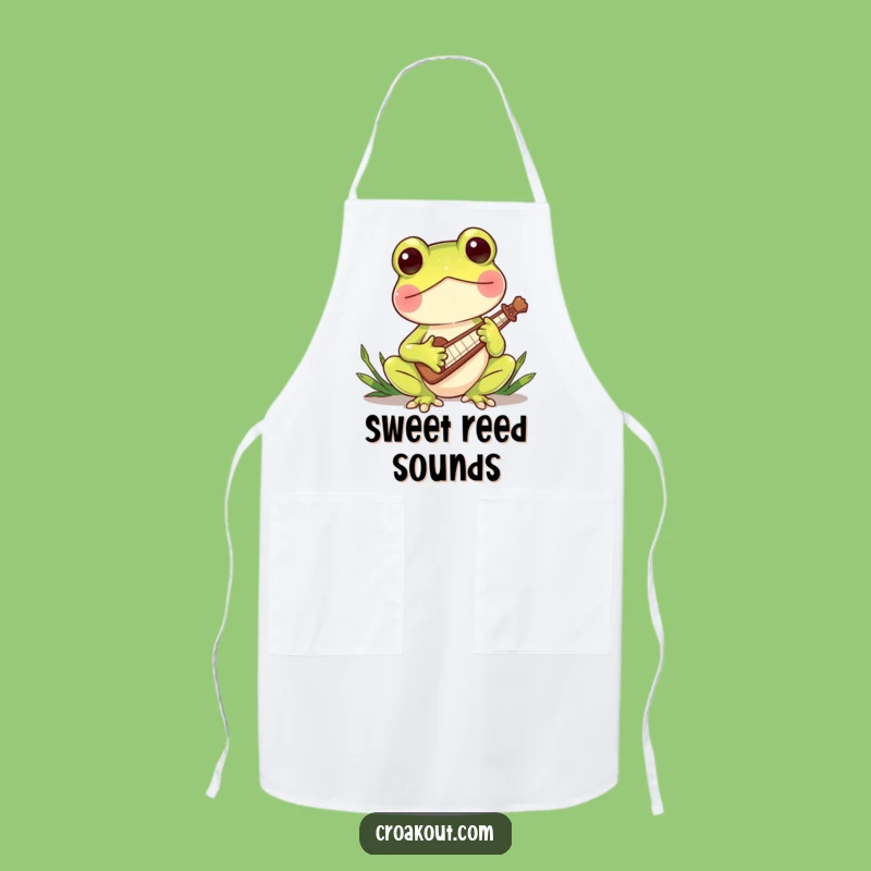 Funny Froggy Musician Apron - Charming Reed Player Kitchen Gift