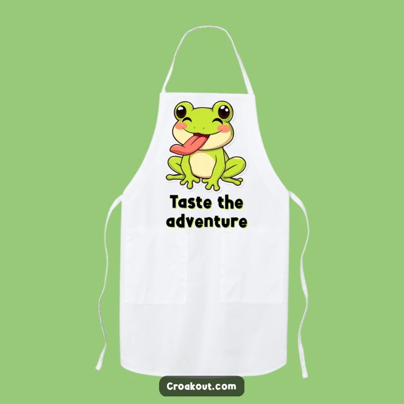 Funny Frog Tongue Apron: Playful Chef's Gear for Exuberant Kitchen Fun