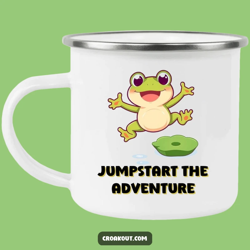 Adventure-Ready Funny Frog's Leap Camping Mug: Your Humorous Outdoor Gift