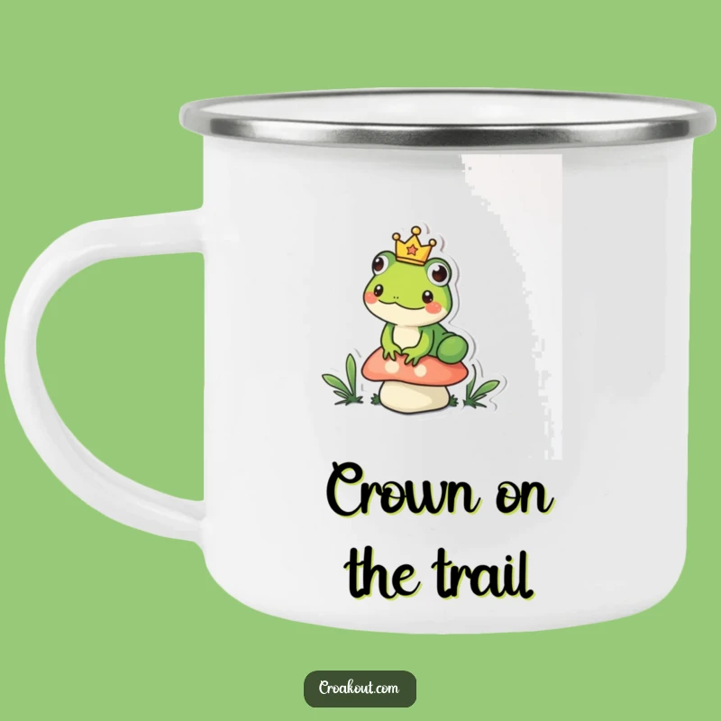 Funny King Frog Camping Mug: Royal Amphibian Cup for Humorous Adventures
