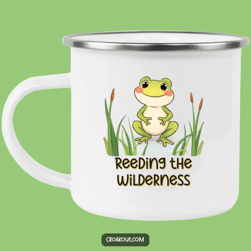 Funny Grinning Frog Camping Mug: Durable Wading Drinkware, Outdoor Joyful Gift