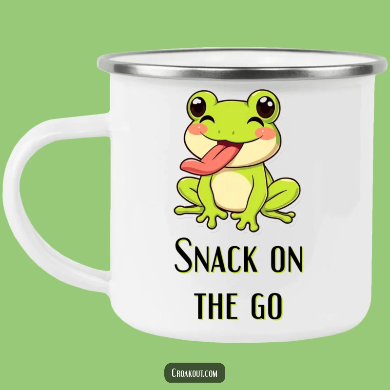 Funny Frog Tongue Camping Mug: Exuberant & Durable for Outdoor Silliness