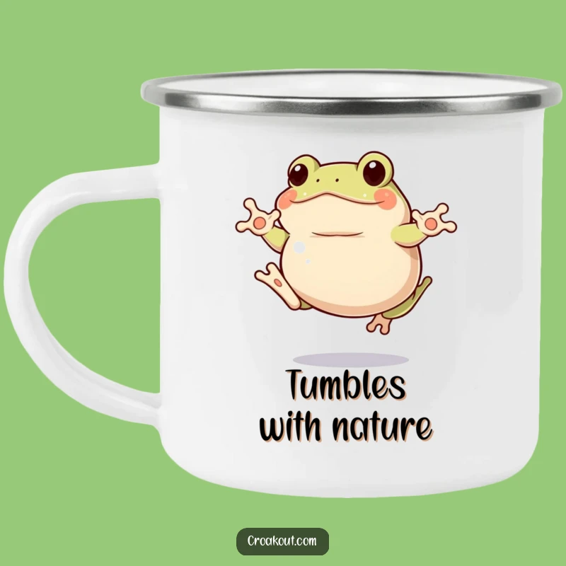 Funny Clumsy Frog Camping Mug: Embrace Adventure with Humorous Style Gift