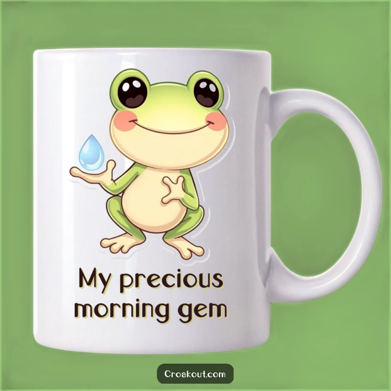 Funny Frog Dewdrop Mug: Pure Joyful Amphibian Delight, Perfect Funny Gift for Nature Lovers