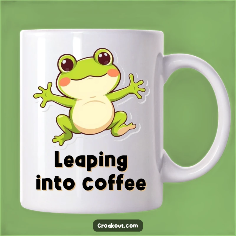 Funny Frog Jump Mug - Whimsical Character Gift for Energetic Fun
