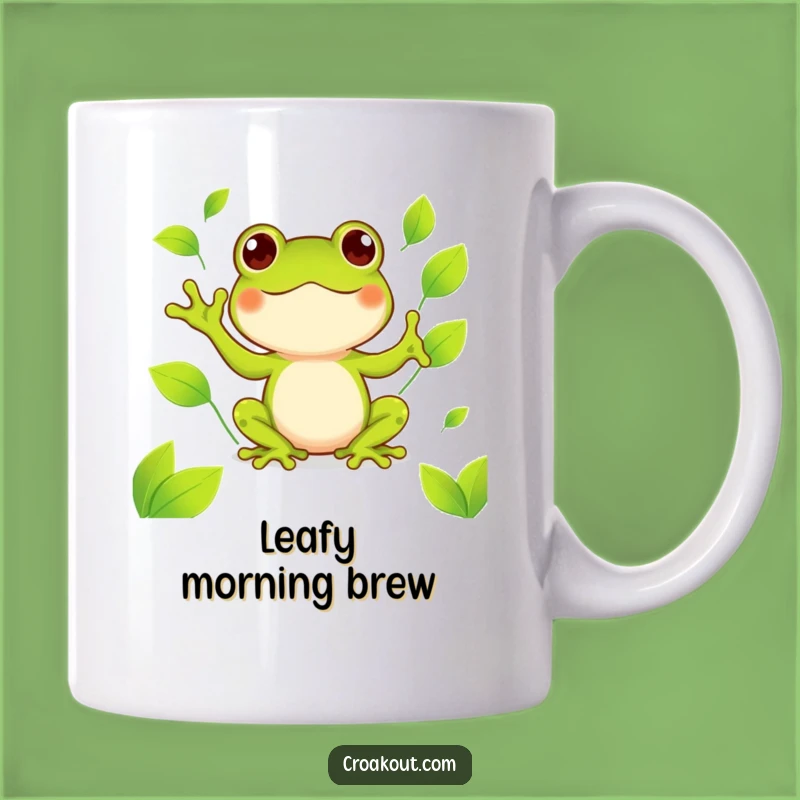Funny Kawaii Frog Juggling Mug: Happy Amphibian Gift for Cheerful Mornings