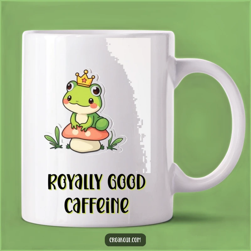 Funny King Frog Mug: Royal Amphibian Gift for Humorous Royalty