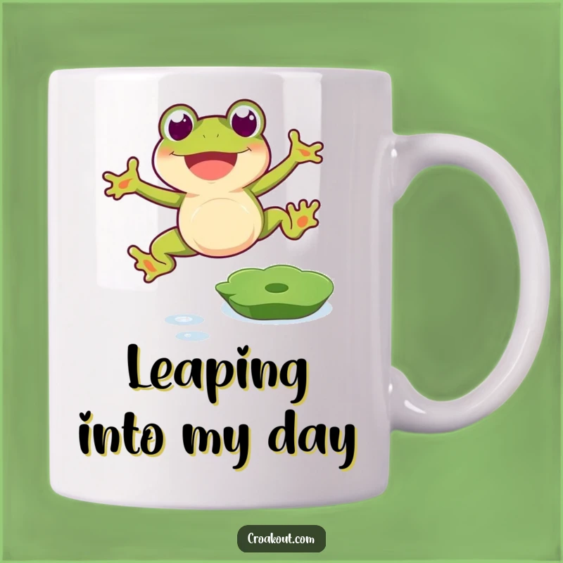 Funny Frog's Lily Pad Leap Mug: The Perfect Humorous Gift for Frog Lovers