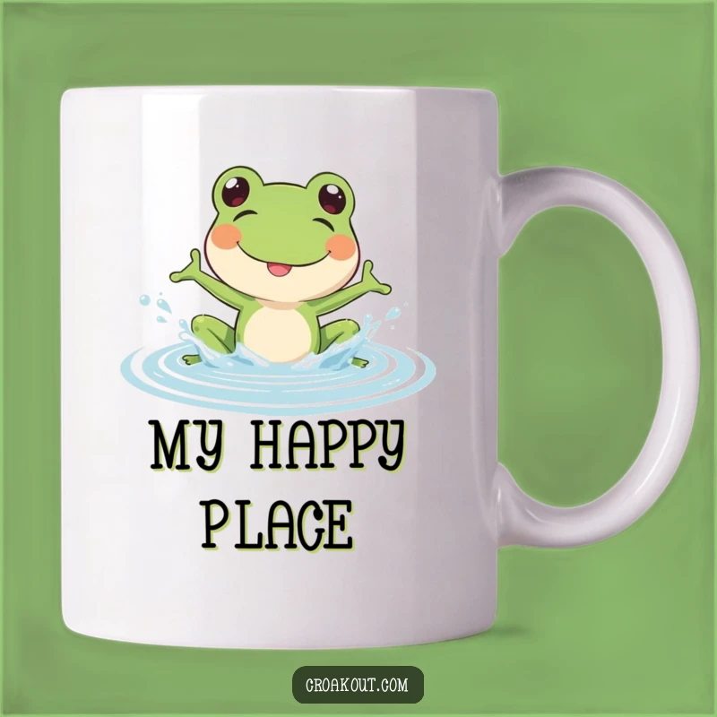 Funny Frog Splash Mug: Joyful Amphibian Fun, Perfect Gift for Water Lovers, Playful Humor