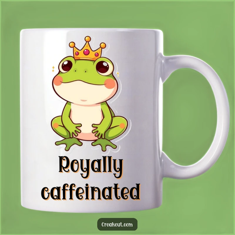 Funny Frog King Crown Mug: Regal & Hilarious Amphibian Gift
