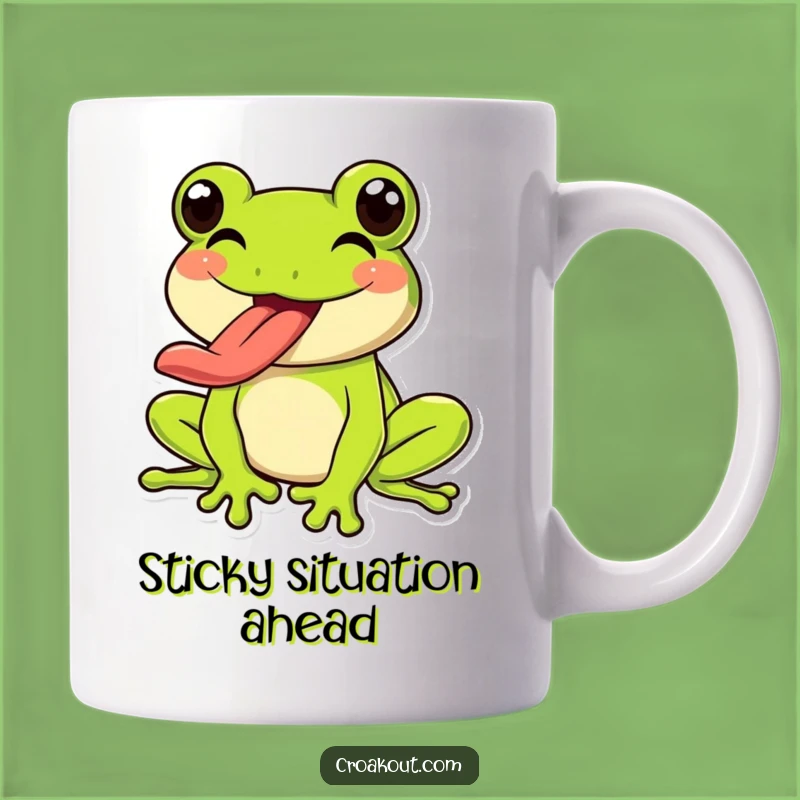 Funny Frog Tongue Mug: Happy Amphibian Gift for Playful and Silly Moments