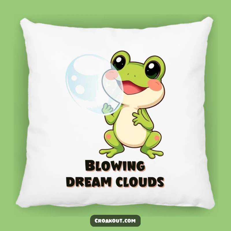 Funny Frog Bubble Pillow: Cozy Fun, Cheerful Character, Perfect Funny Gift