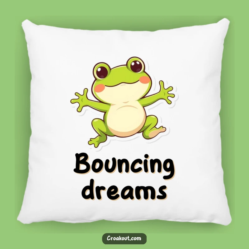 Funny Froggy Jump Pillow - Whimsical Character Cozy Comfort