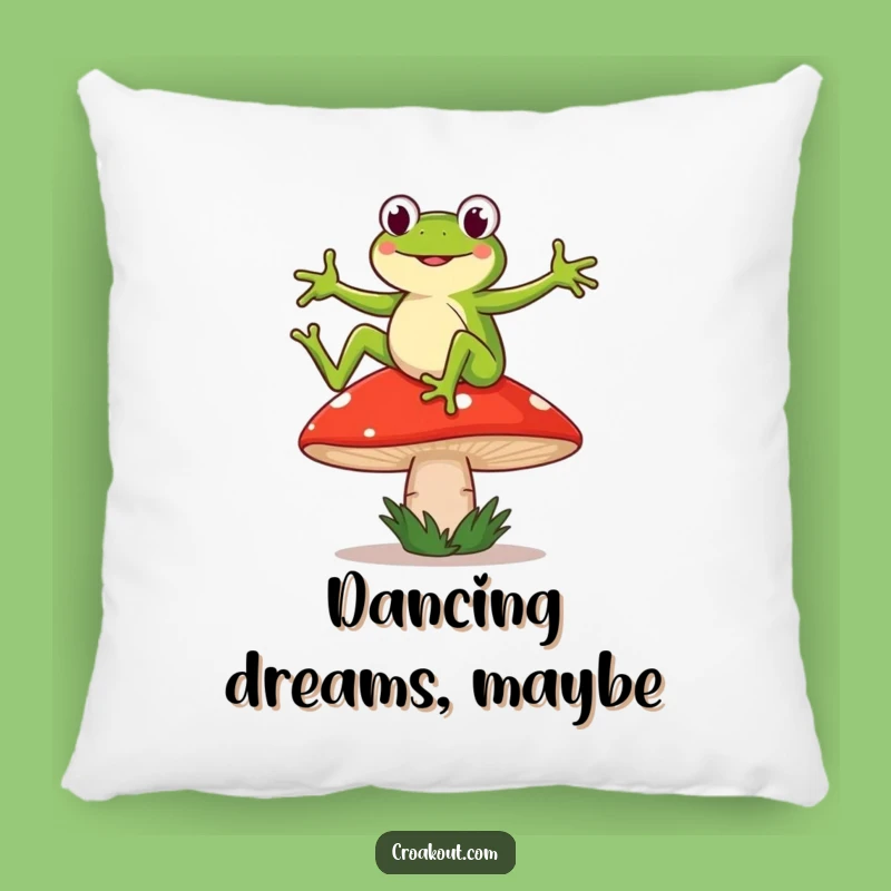 Funny Frog Dance Pillow: Cozy Up with Hilarious Woodland Comfort