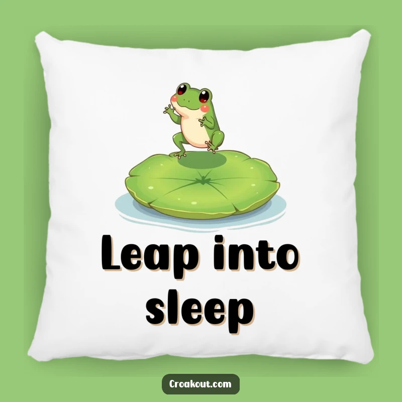 Funny Frog Pillow: Comfy Leaper's Lily Pad Accent