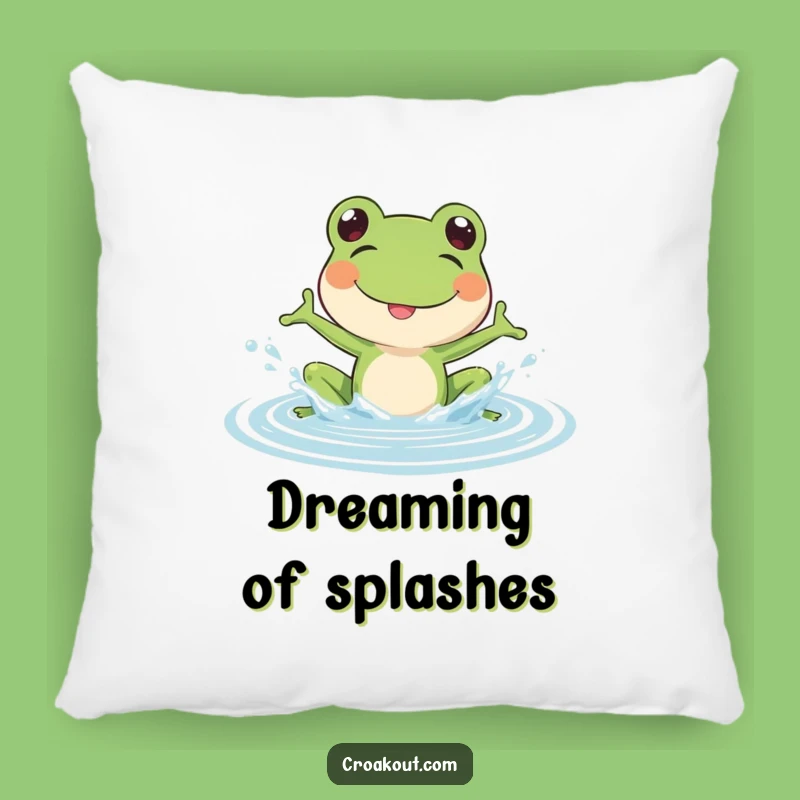 Funny Frog Splash Pillow: Cozy Comfort with Playful Water Fun, Perfect Funny Gift