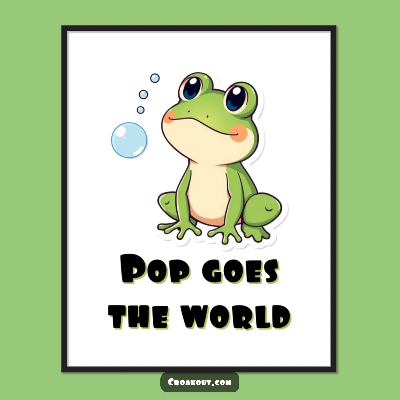 Funny Shocked Frog Digital Print: Instant Hilarious Wall Art