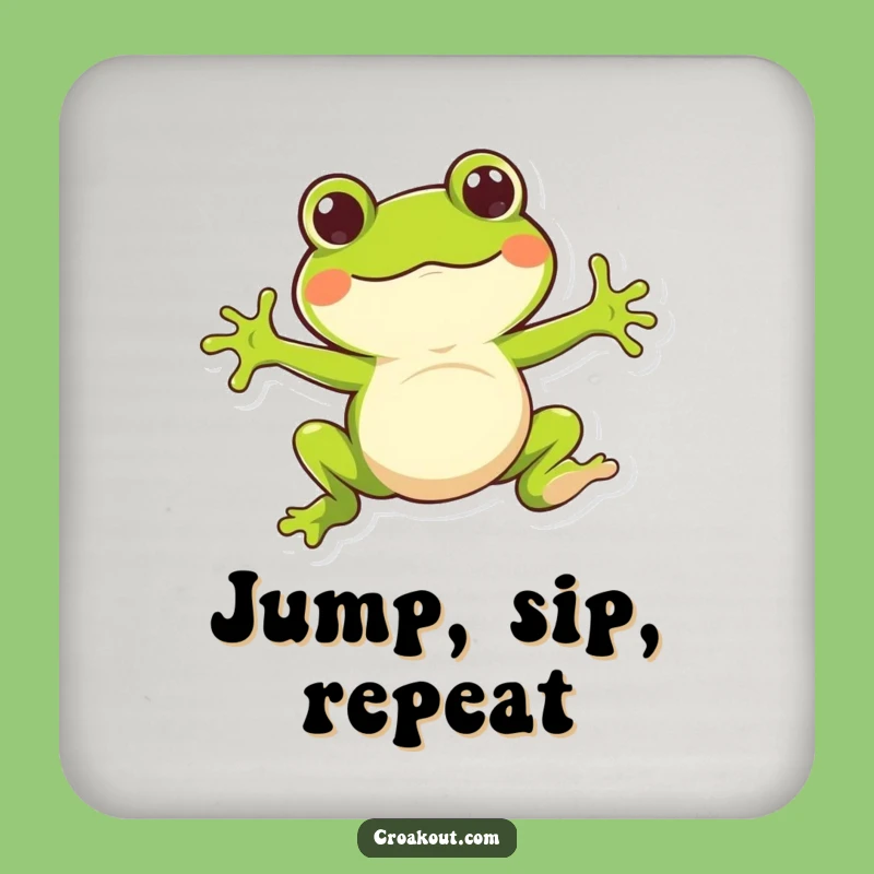 Funny Froggy Jump Coaster - Whimsical Character Gift for Tables