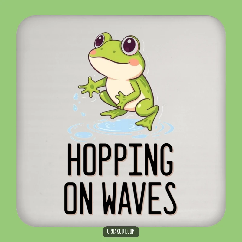 Funny Frog Leapfrog Drink Coaster: Protect Surfaces with Playful Water Style, Perfect Funny Gift