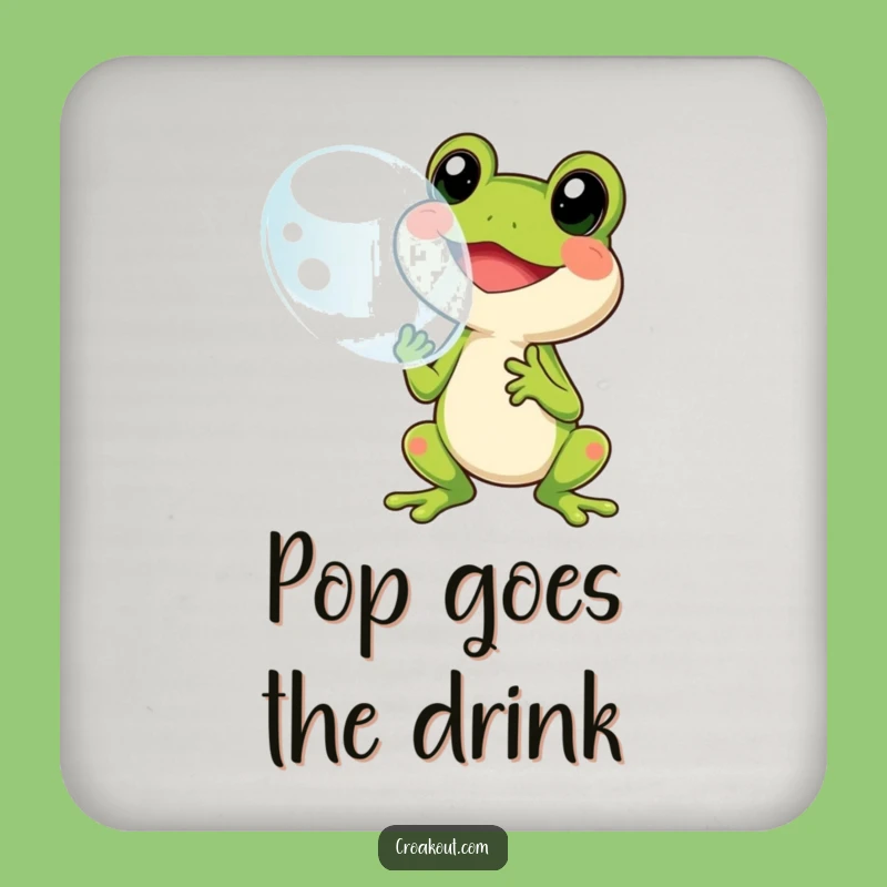 Funny Frog Bubble Coaster: Protect Surfaces, Cheerful Charm, Funny Gift