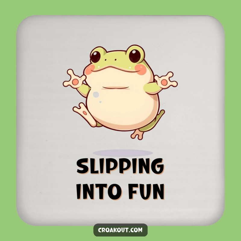 Funny Clumsy Frog Coaster Set: Add Comic Relief to Your Table Gift