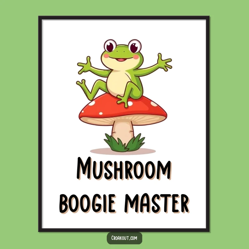 Funny Frog Dance Poster: Hilarious Wall Art for Whimsical Spaces