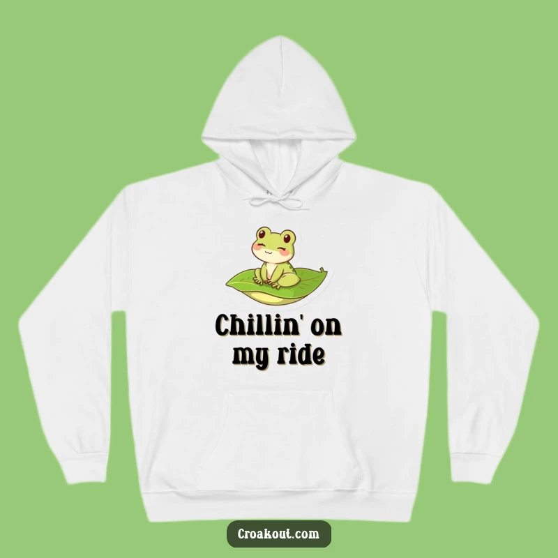 Cozy Funny Kawaii Frog Winking Hoodie - Ultimate Comfort & Humorous Style