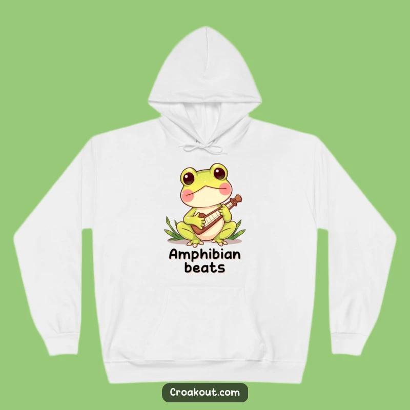 Funny Frog Music Hoodie - Charming Reed Player Cozy Gift