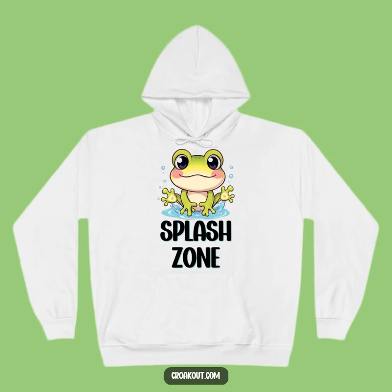Funny Frog Splash Hoodie: Cozy Character's Wet Style