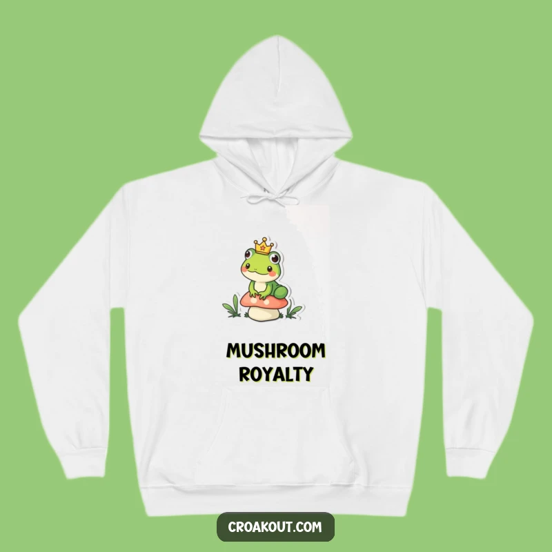Funny King Frog Hoodie: Cozy Royal Amphibian Wear for Humorous Reign