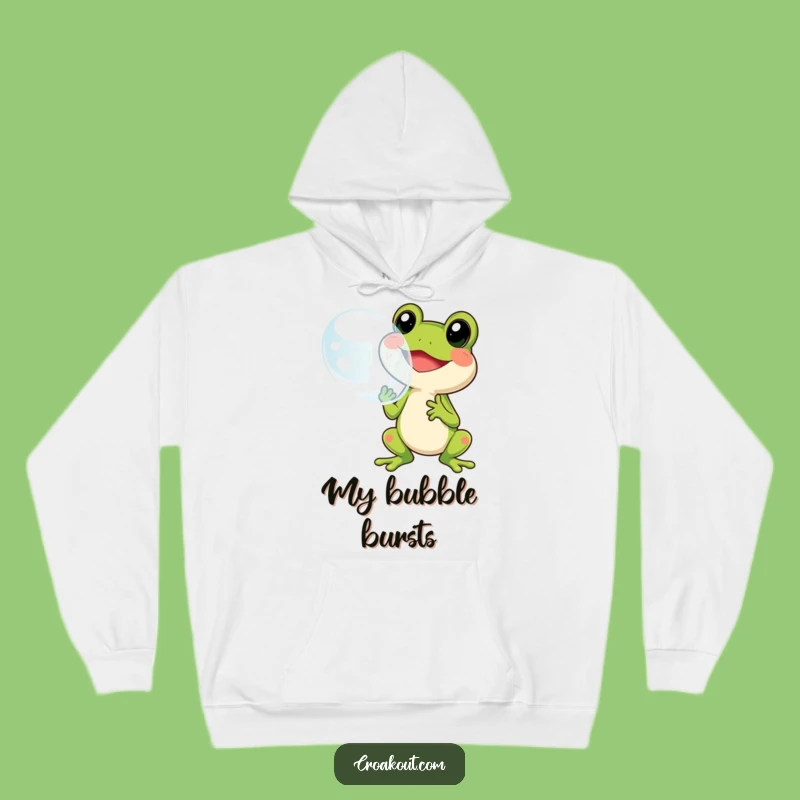 Funny Frog Bubble Hoodie: Cozy Cheer, Giant Bubble Comfort, Perfect Funny Gift