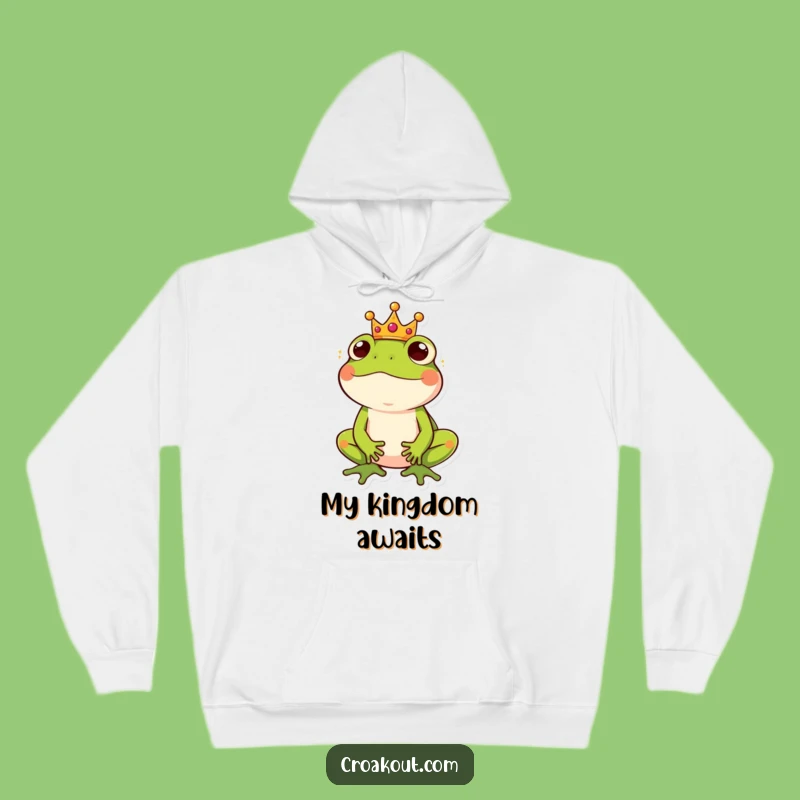 Funny Frog King Crown Hoodie: Cozy & Regal Amphibian Comfort