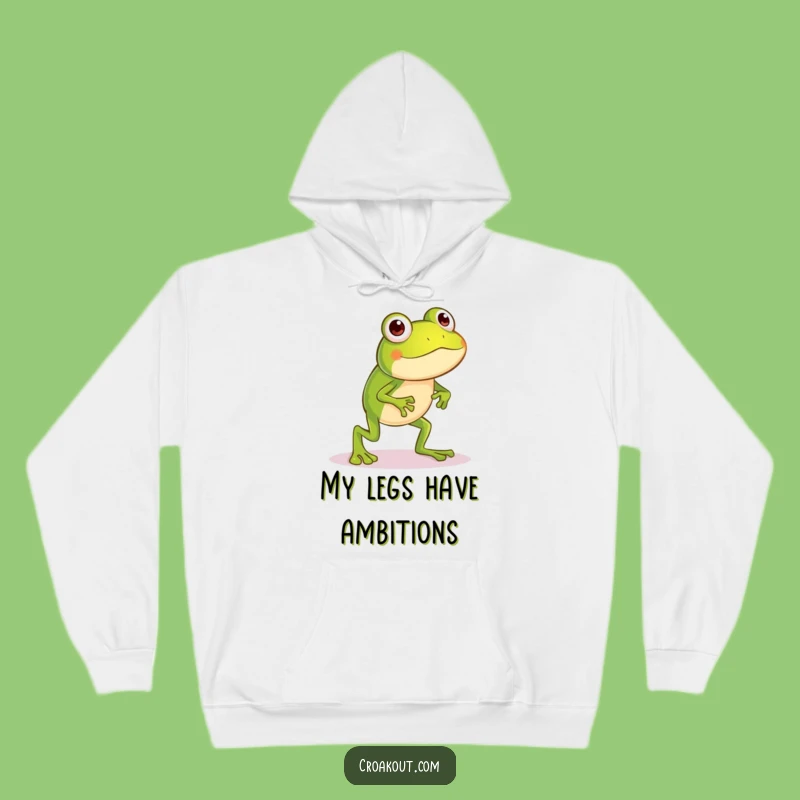 Funny Silly Frog Hoodie: Cozy Long-Legged Jump Apparel, Warm & Humorous Gift