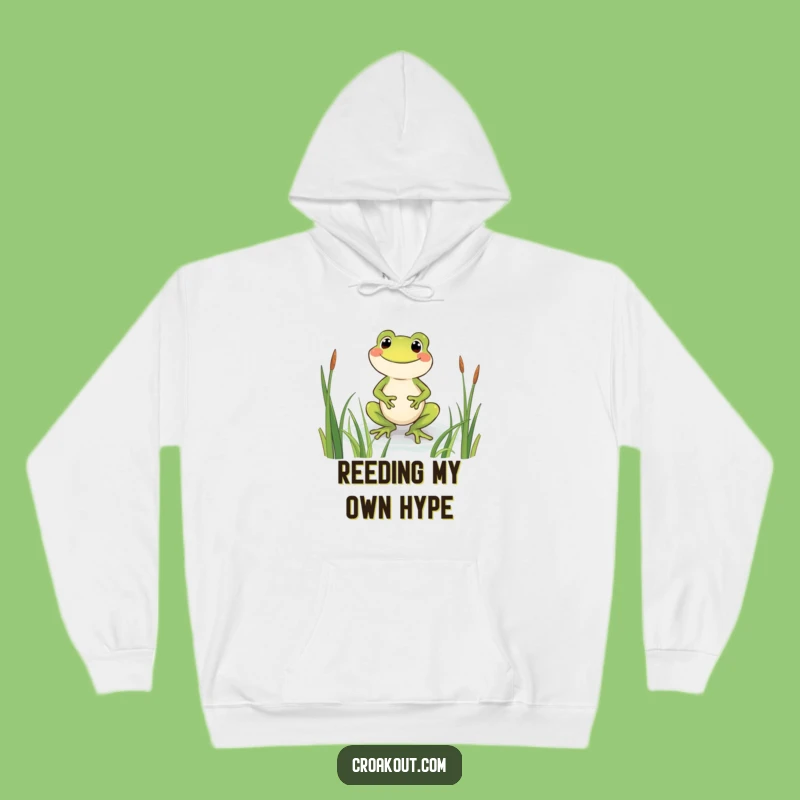 Funny Grinning Frog Hoodie: Cozy Wading Amphibian Apparel, Warm & Joyful Gift