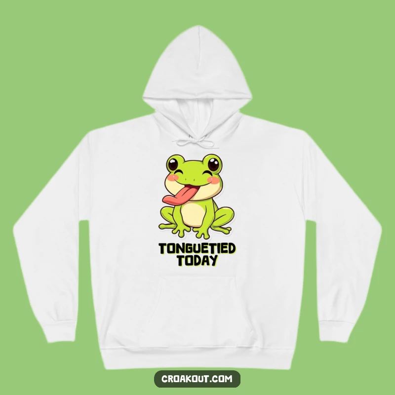 Funny Frog Tongue Hoodie: Cozy & Exuberant Wear for Playful Comfort
