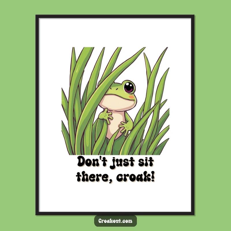 Free Printable Frog Wall Art: Curious Peek Funny Downloadable Decor For Your Home