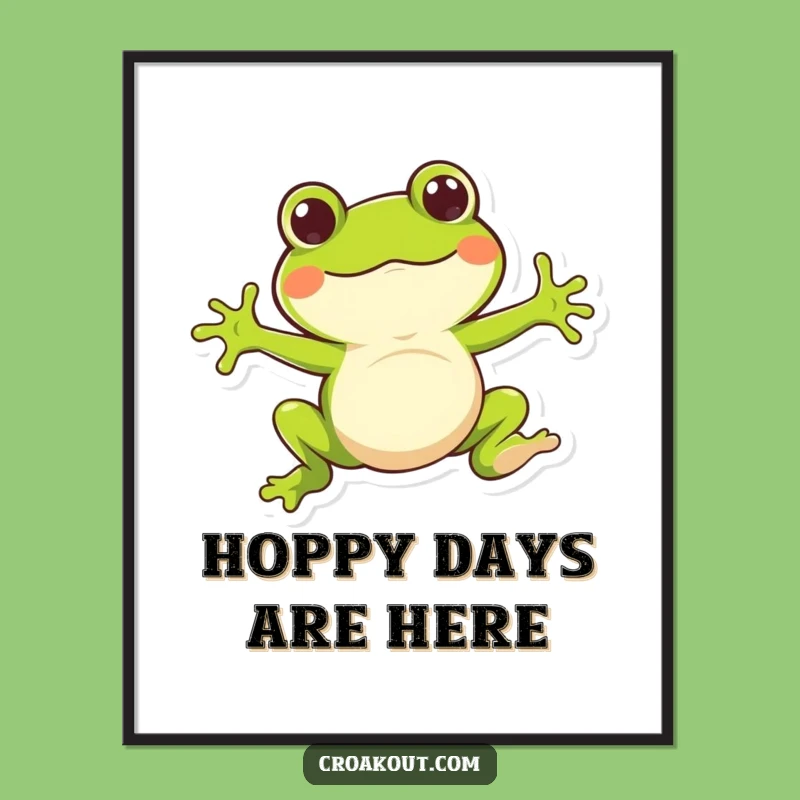 Funny Free Printable Wall Art: Bouncy Froggy Fun, Hilarious Downloadable Decor!