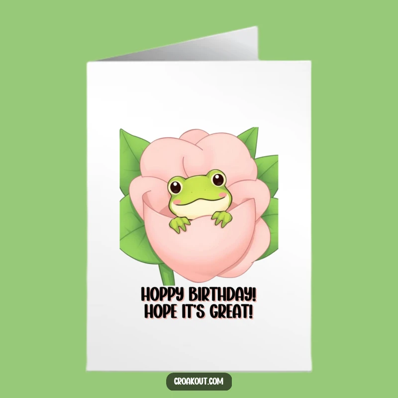 Funny Frog Peeking Birthday Card Free Printable - Adorable DIY Downloadable Gift!