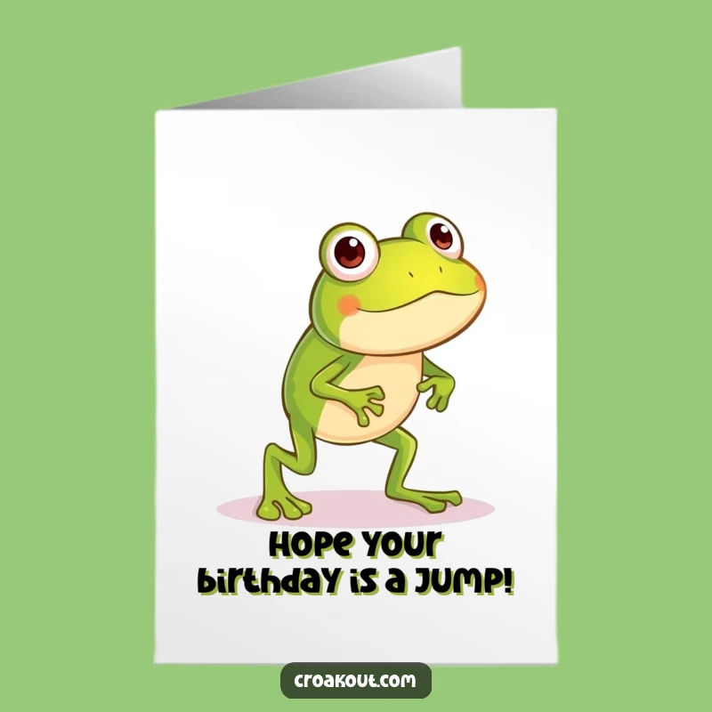 Free Printable Frog Birthday Card: Silly Hop Funny Downloadable Greeting For A Leapin' Good Time