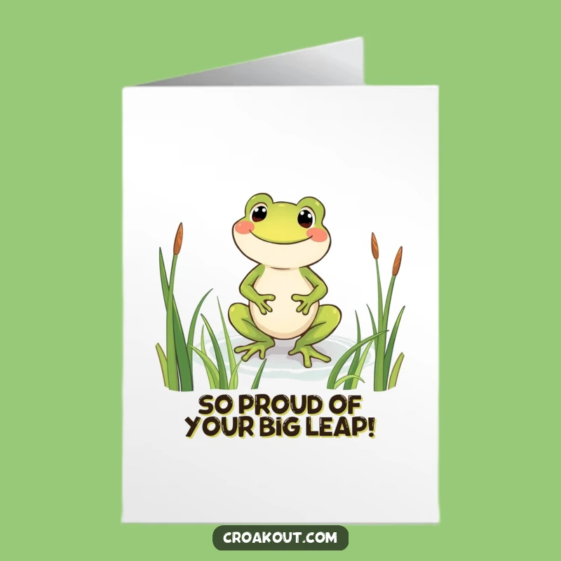Free Printable Frog Congrats Card: Beaminggrin Funny Downloadable Greeting For Their Big Win