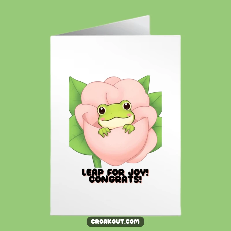 Congrats Frog Flower Card Free Printable - Hilarious DIY Downloadable Celebration Gift!