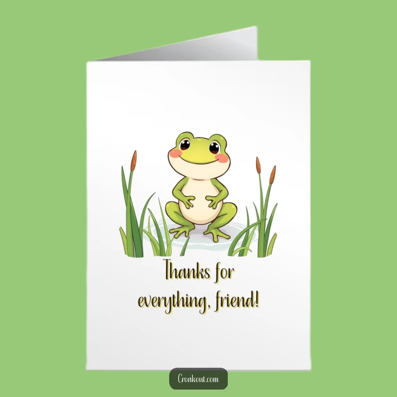 Free Printable Frog Thank You Card: Beaminggrin Funny Downloadable Greeting To Show Thanks
