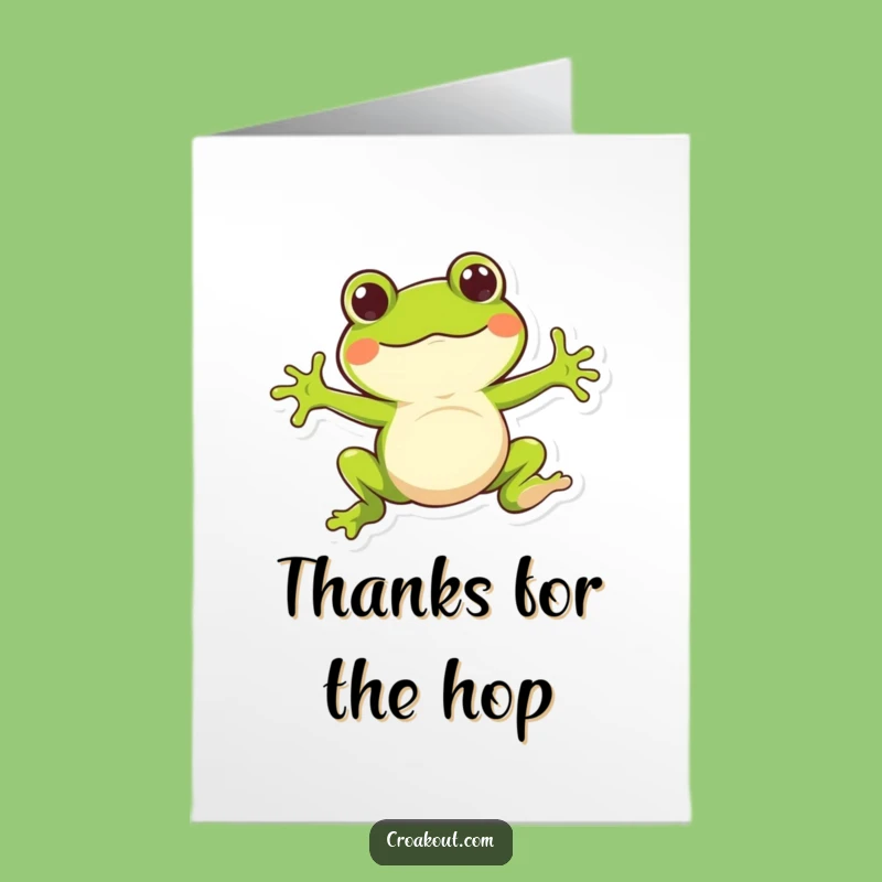 Free Printable Thank You Card: Froggy Thanks, Hilarious Downloadable Appreciation!