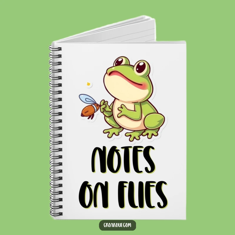 Funny Fly Catching Frog Notebook: Excited Amphibian Journal for Quick Notes