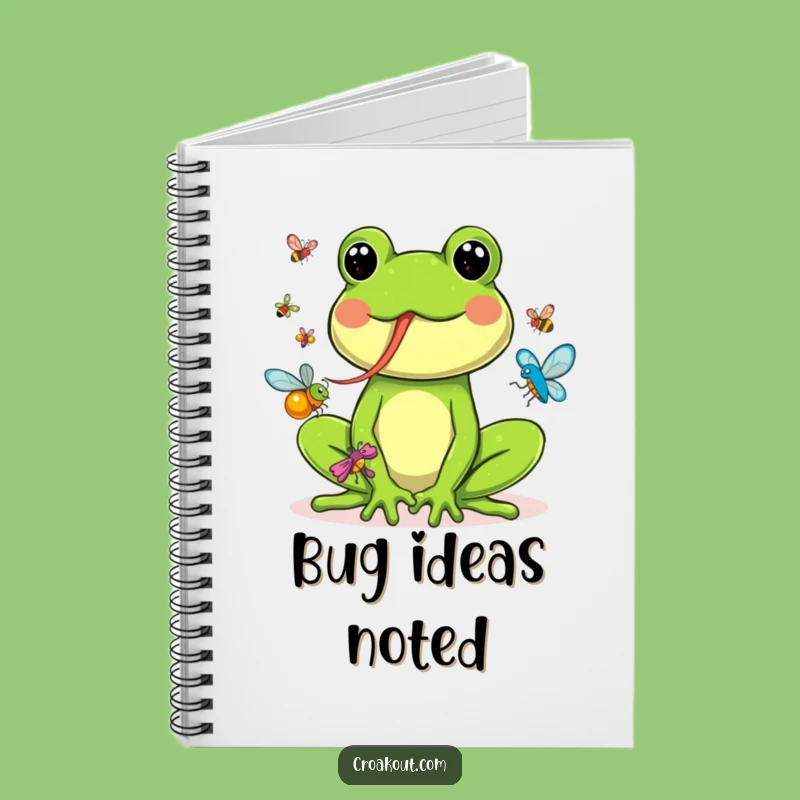 Funny Frog Catching Bugs Notebook: Hilarious Journal for Bug Lovers