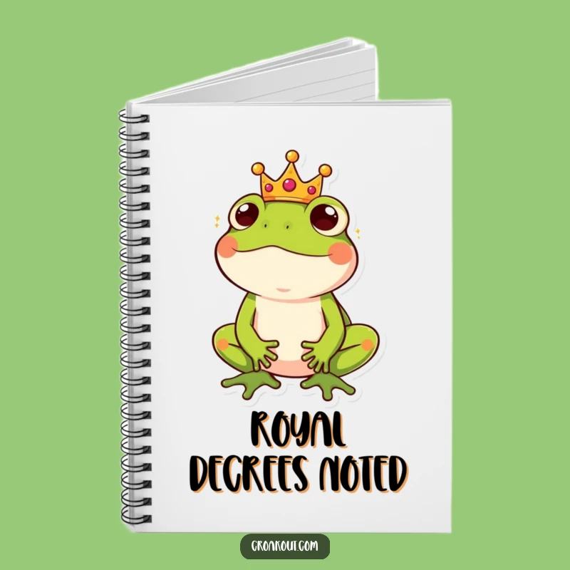 Funny Frog King Crown Notebook: Regal & Hilarious Journal
