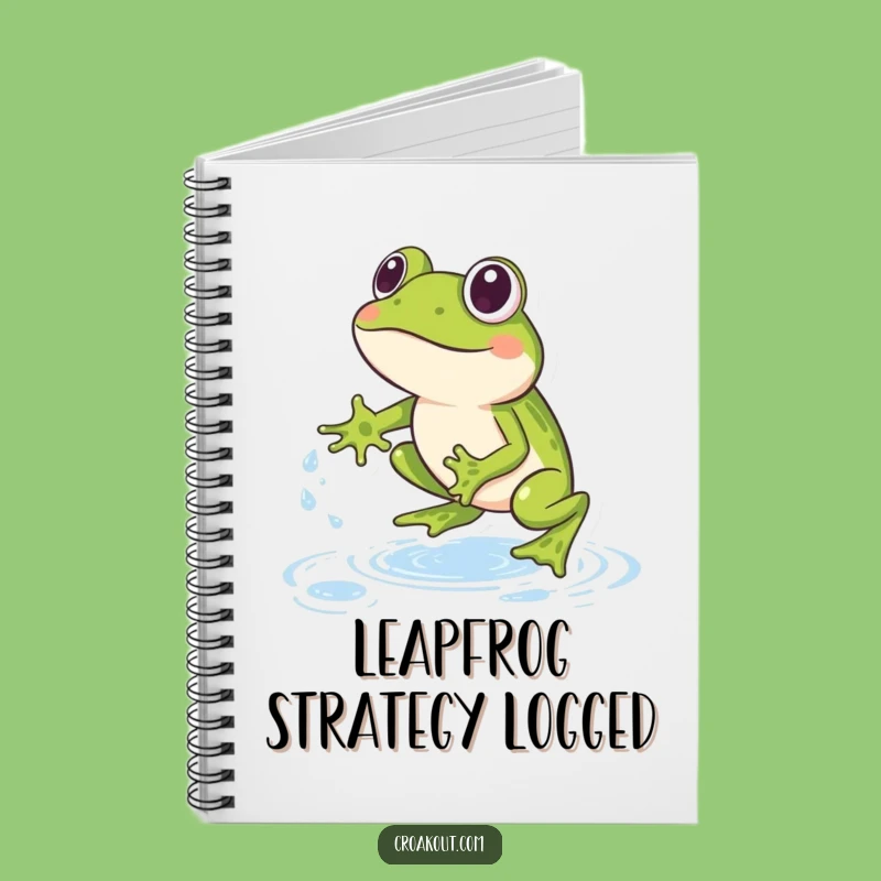 Funny Frog Leapfrog Notebook: Jot Down Ideas with Aquatic Fun, Perfect Funny Gift