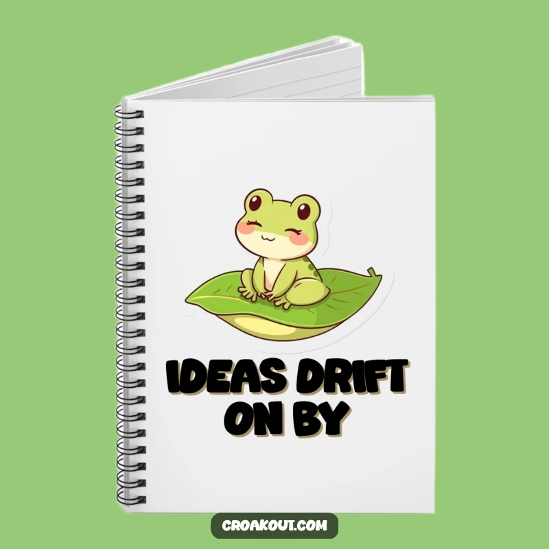Funny Kawaii Frog Winking Notebook - Jot Down Ideas with Humorous Style
